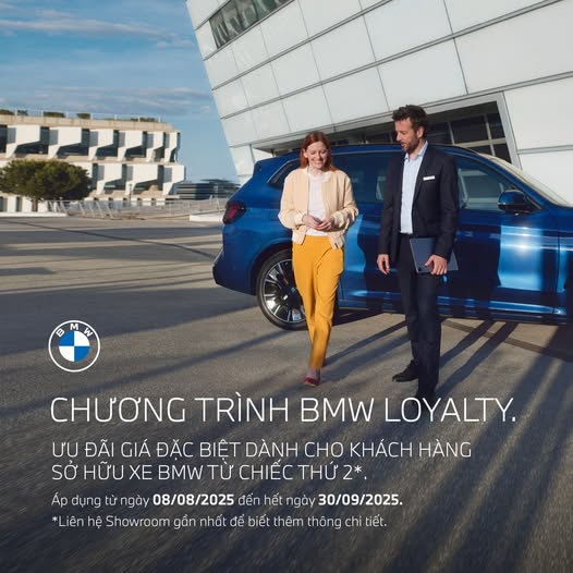 CHƯƠNG TRÌNH BMW LOYALTY - ƯU ĐÃI ĐẶC BIỆT LÊN ĐẾN 100 TRIỆU ĐỒNG DÀNH CHO KHÁCH HÀNG THÂN THIẾT.*